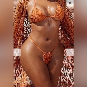 Brand new matte collection X-large cheeky thong bikini bottom.